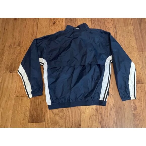 Vintage Adidas Windbreaker Nylon  Jacket Men’s Large Navy Blue 3 Stripes - Picture 7 of 9